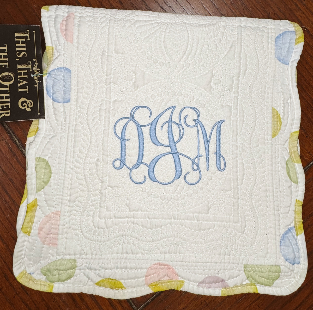 Quilted burp cloth