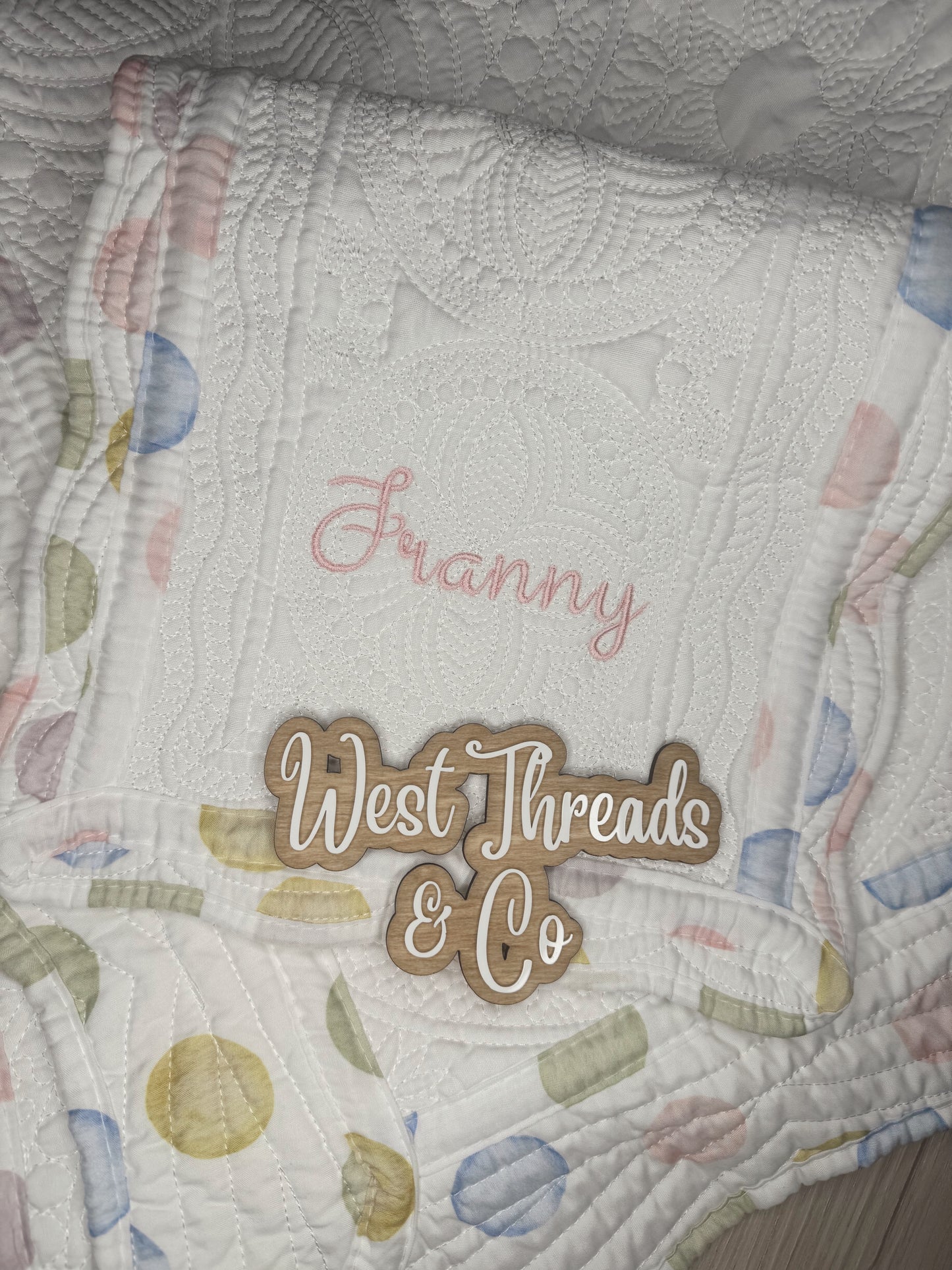 Quilted burp cloth